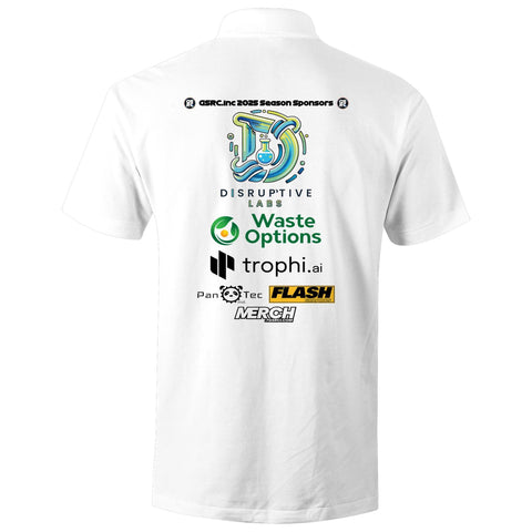 2025 GSRC Supporters Polo Shirt - White/Grey