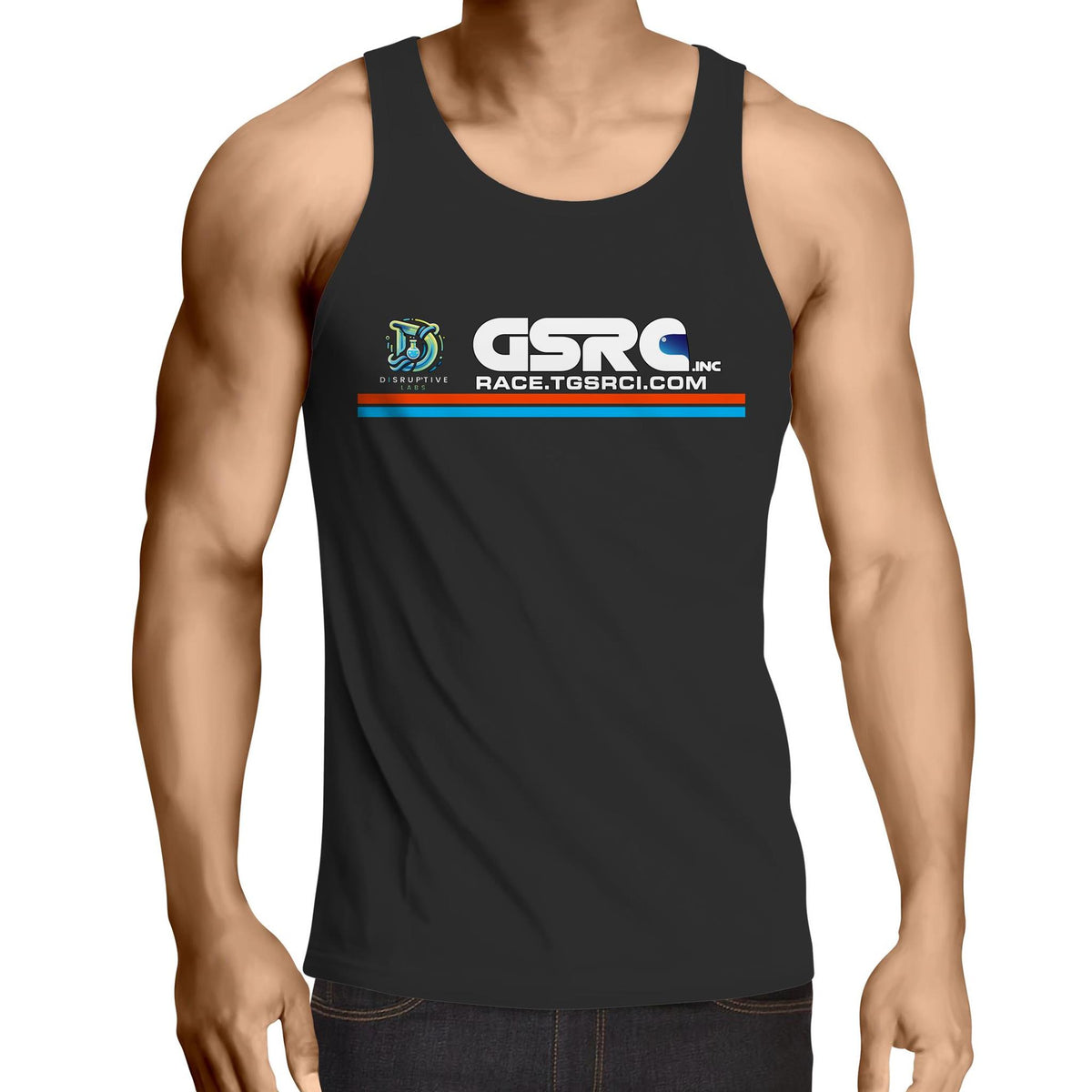 2025 GSRC Supporters Singlet Top - Black